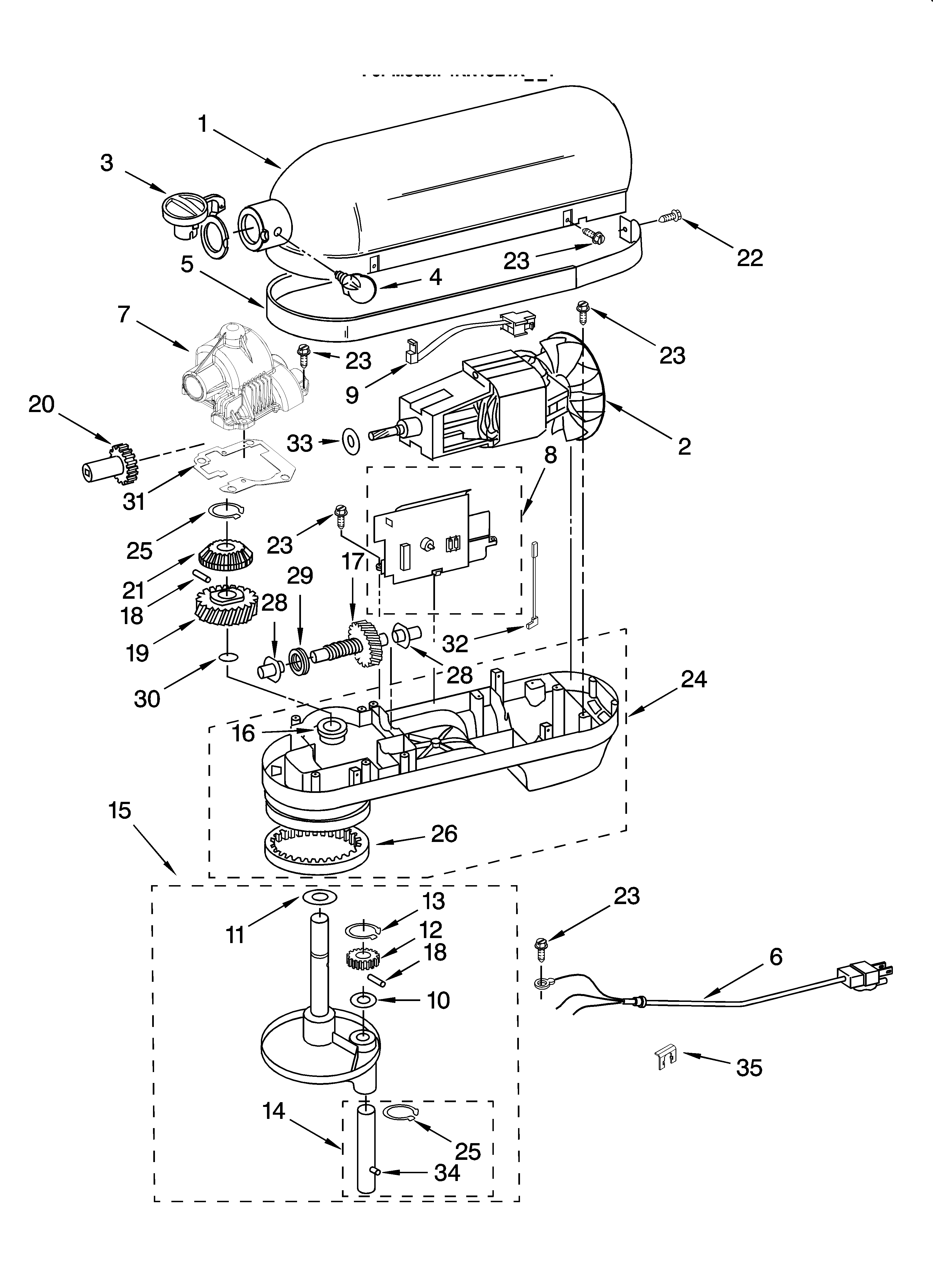 Case, gearing and planetary unit