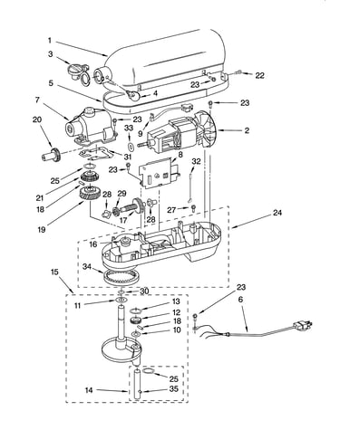 Case, gearing and planetary unit