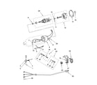 KitchenAid 4KSM90PS7BU0 motor and control parts diagram