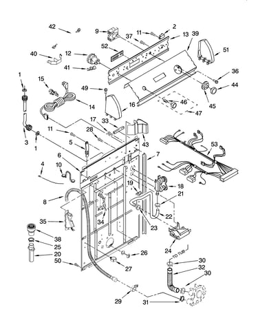 Controls and rear panel parts