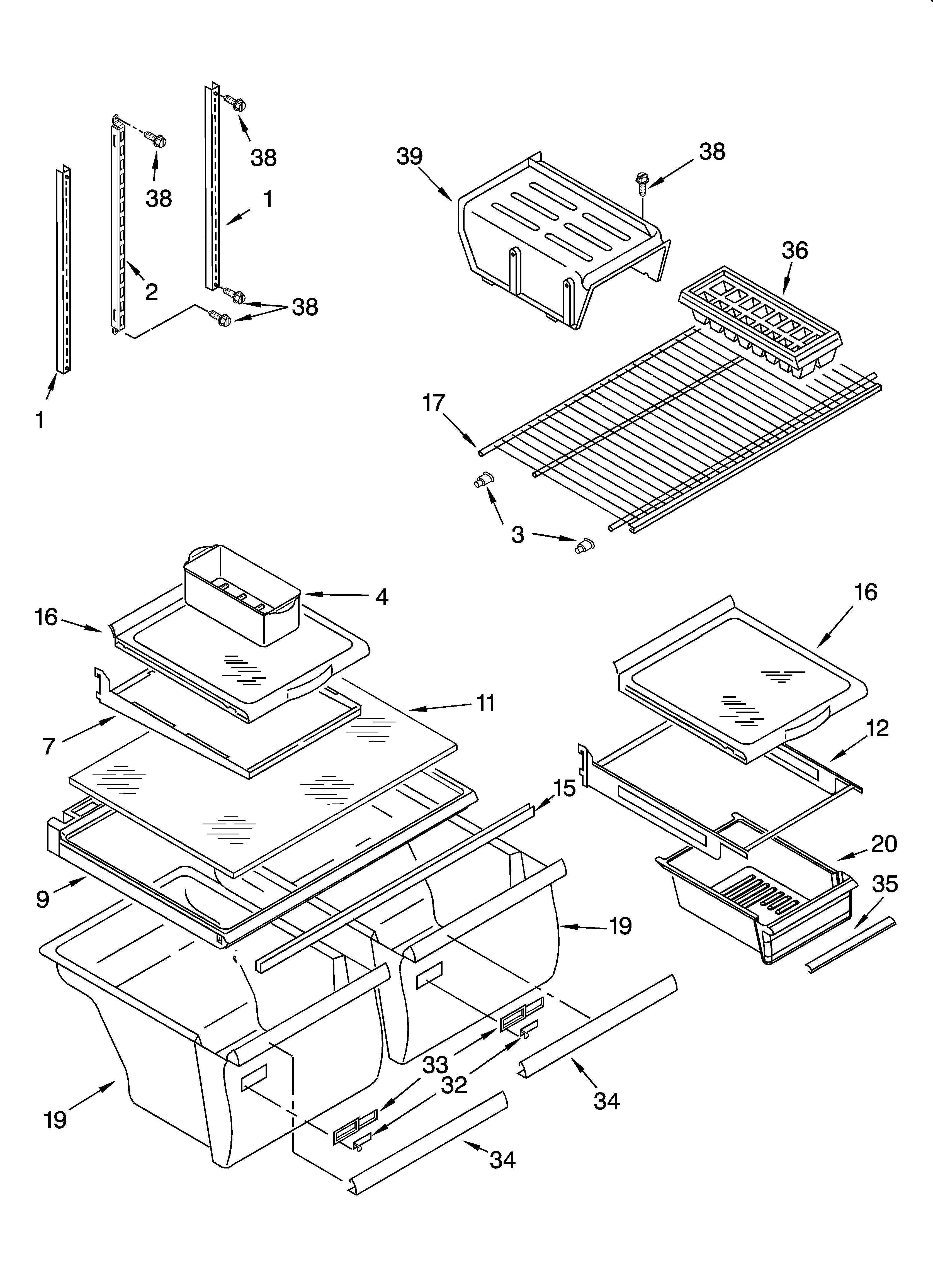Shelf parts