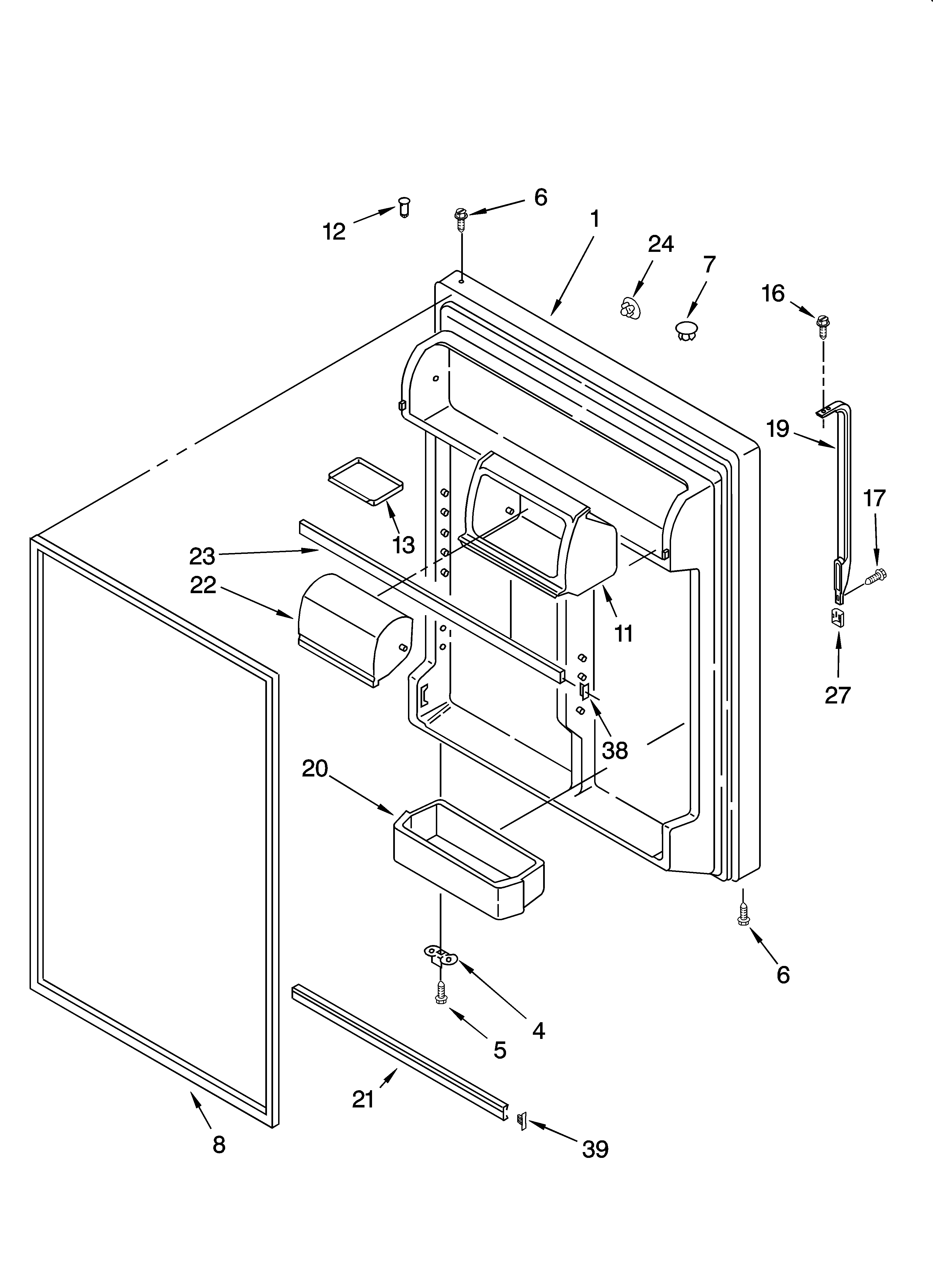 Refrigerator door parts