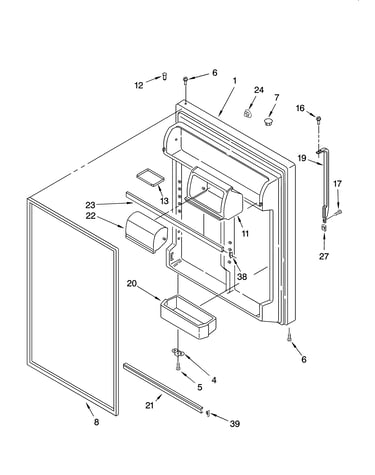 Refrigerator door parts