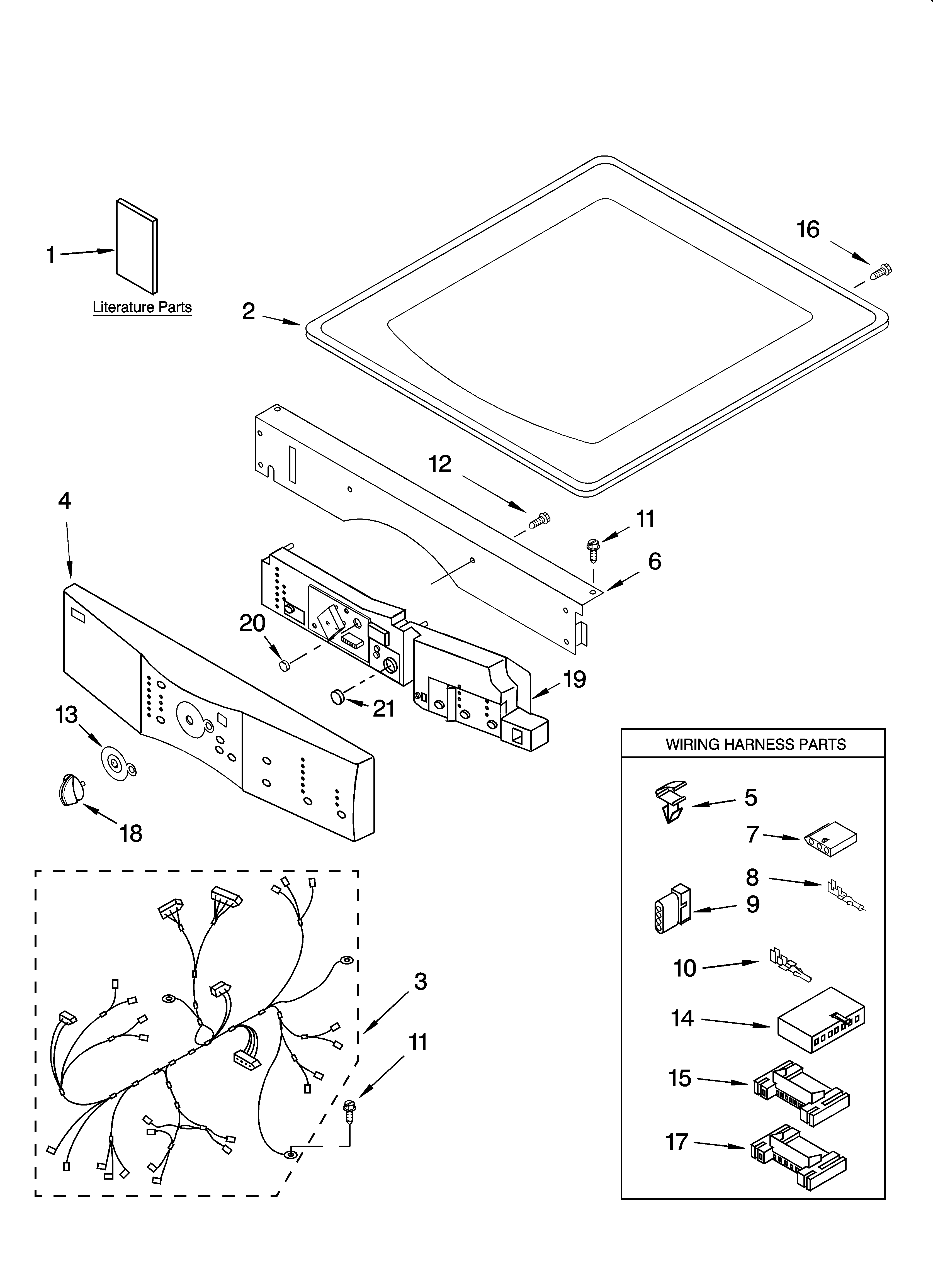 Top and console parts
