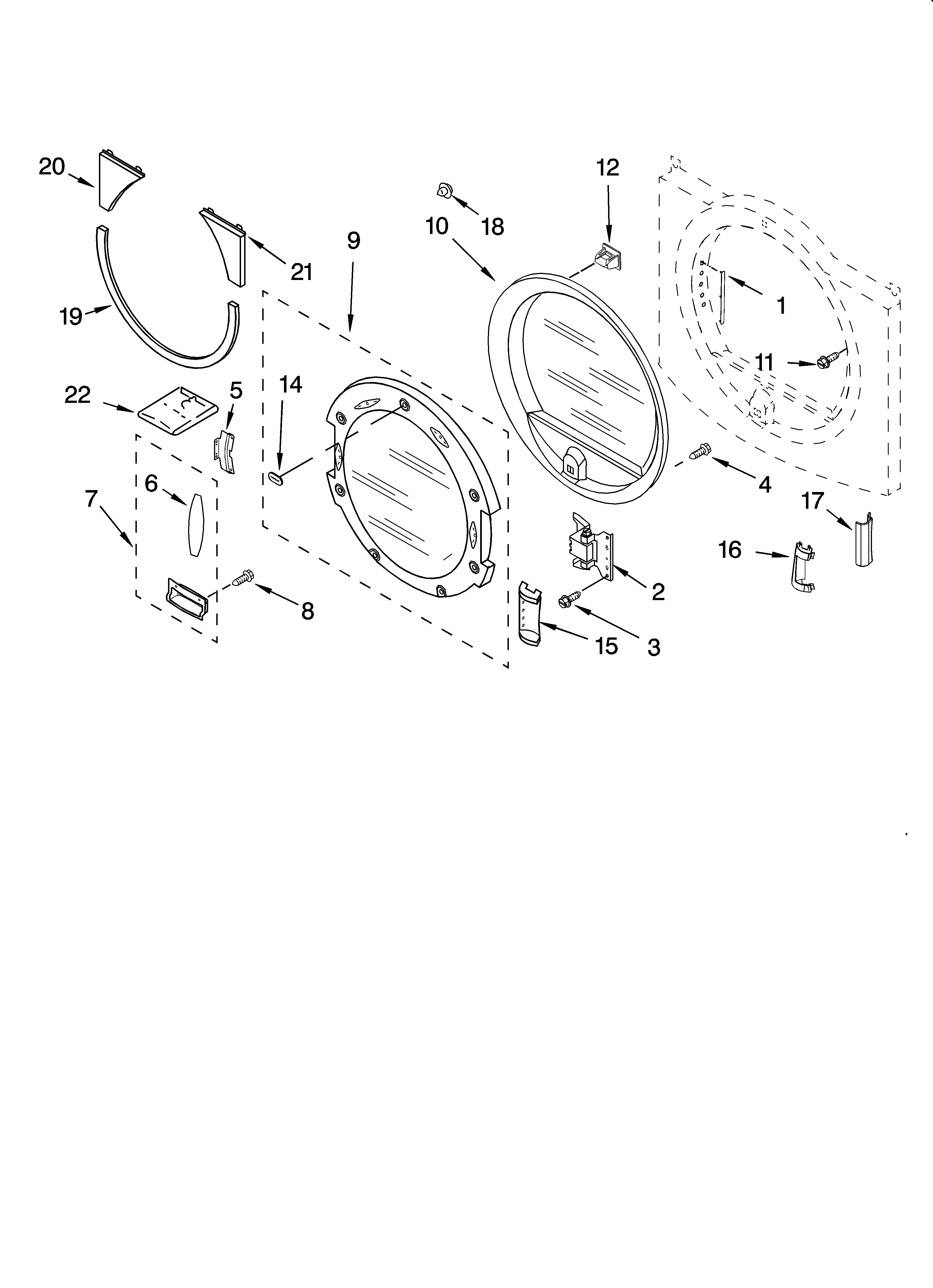 Door parts, optional parts (not included)
