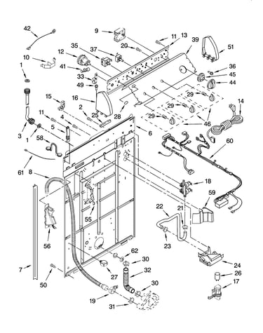 Controls and rear panel parts