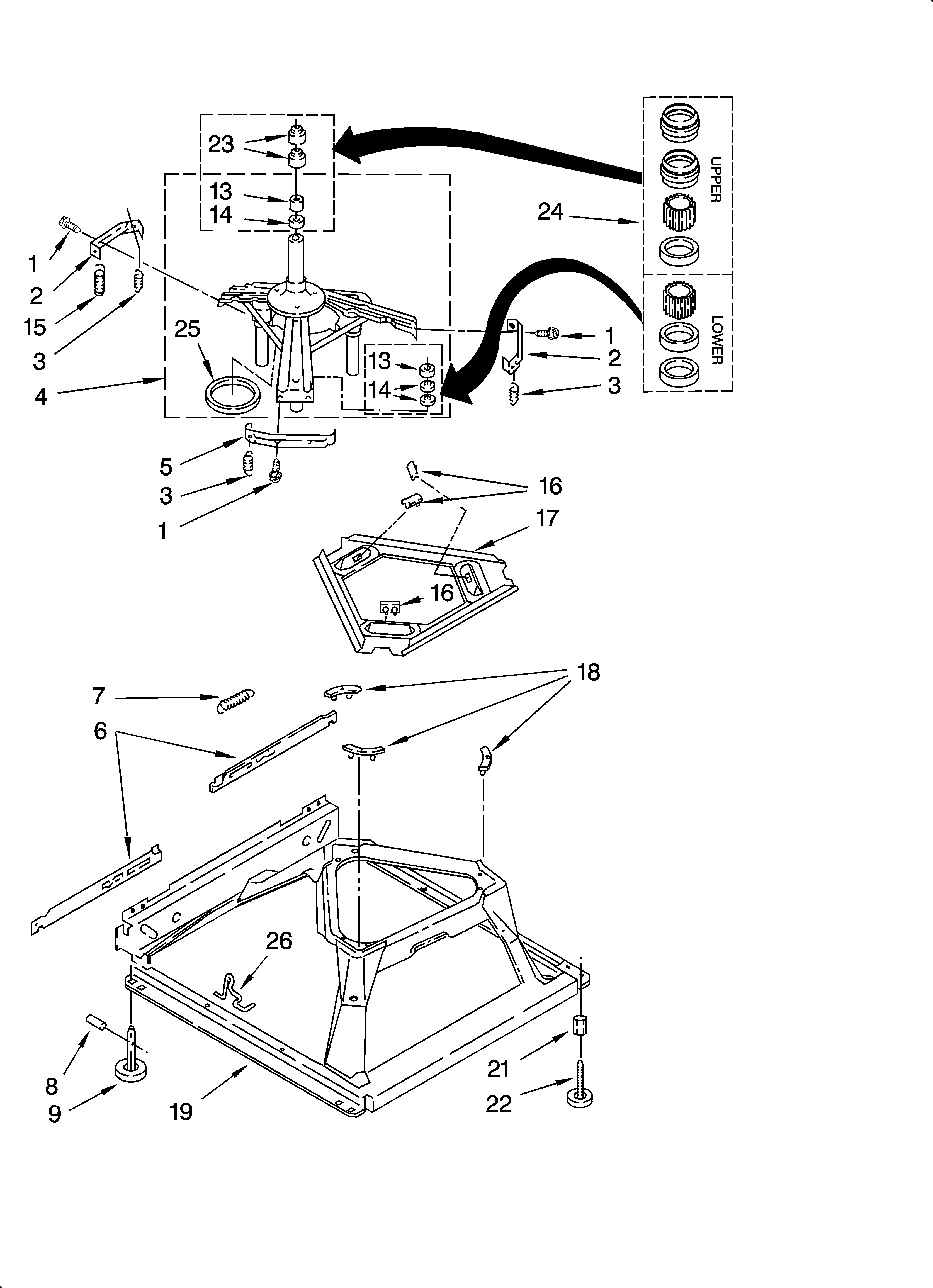 Machine base parts