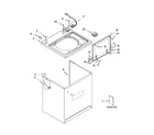 Whirlpool 7MLSQ9659PG1 top and cabinet parts diagram