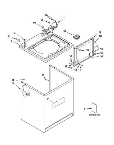 Top and cabinet parts