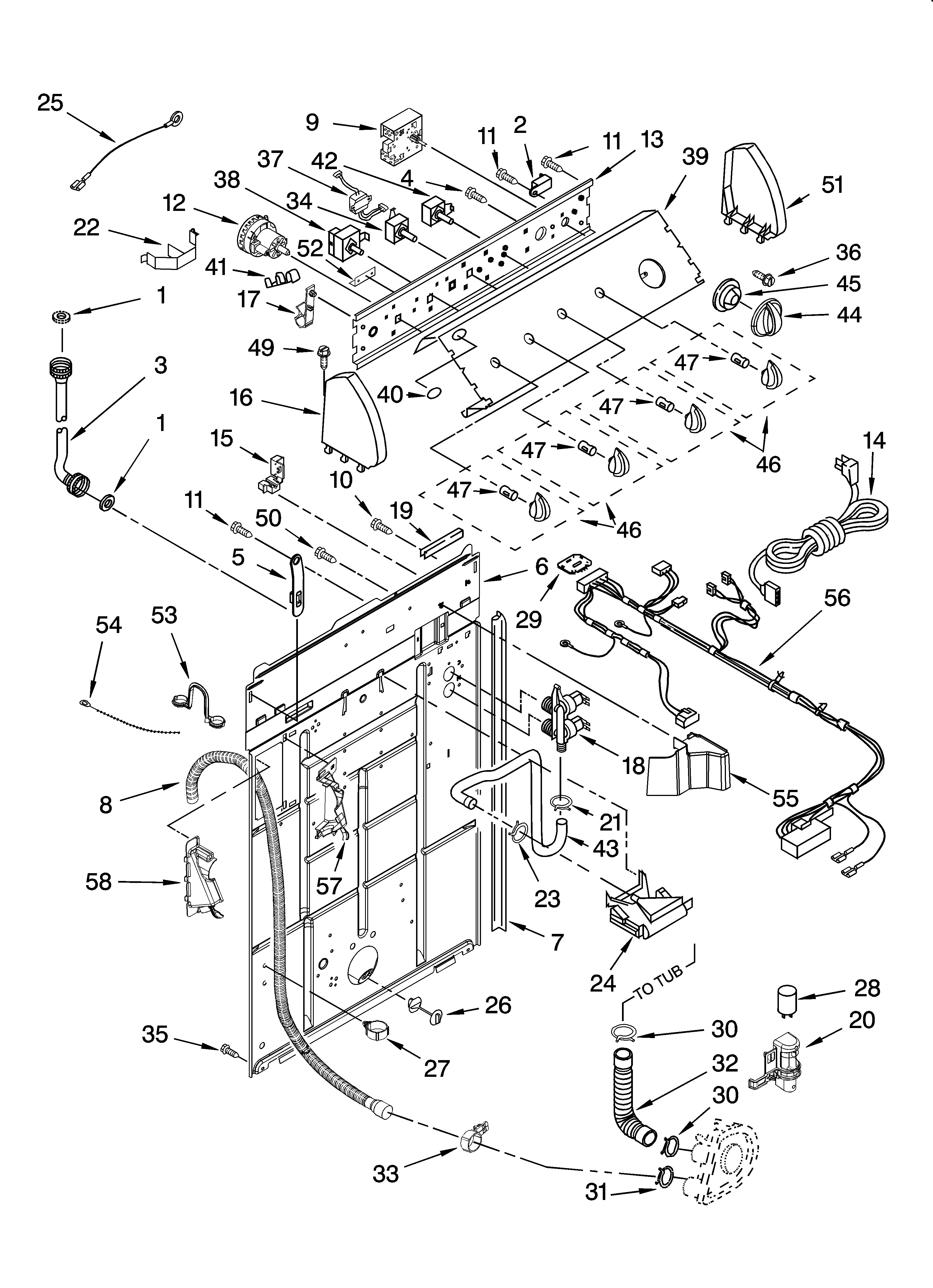 Controls and rear panel parts