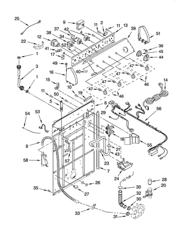 Controls and rear panel parts