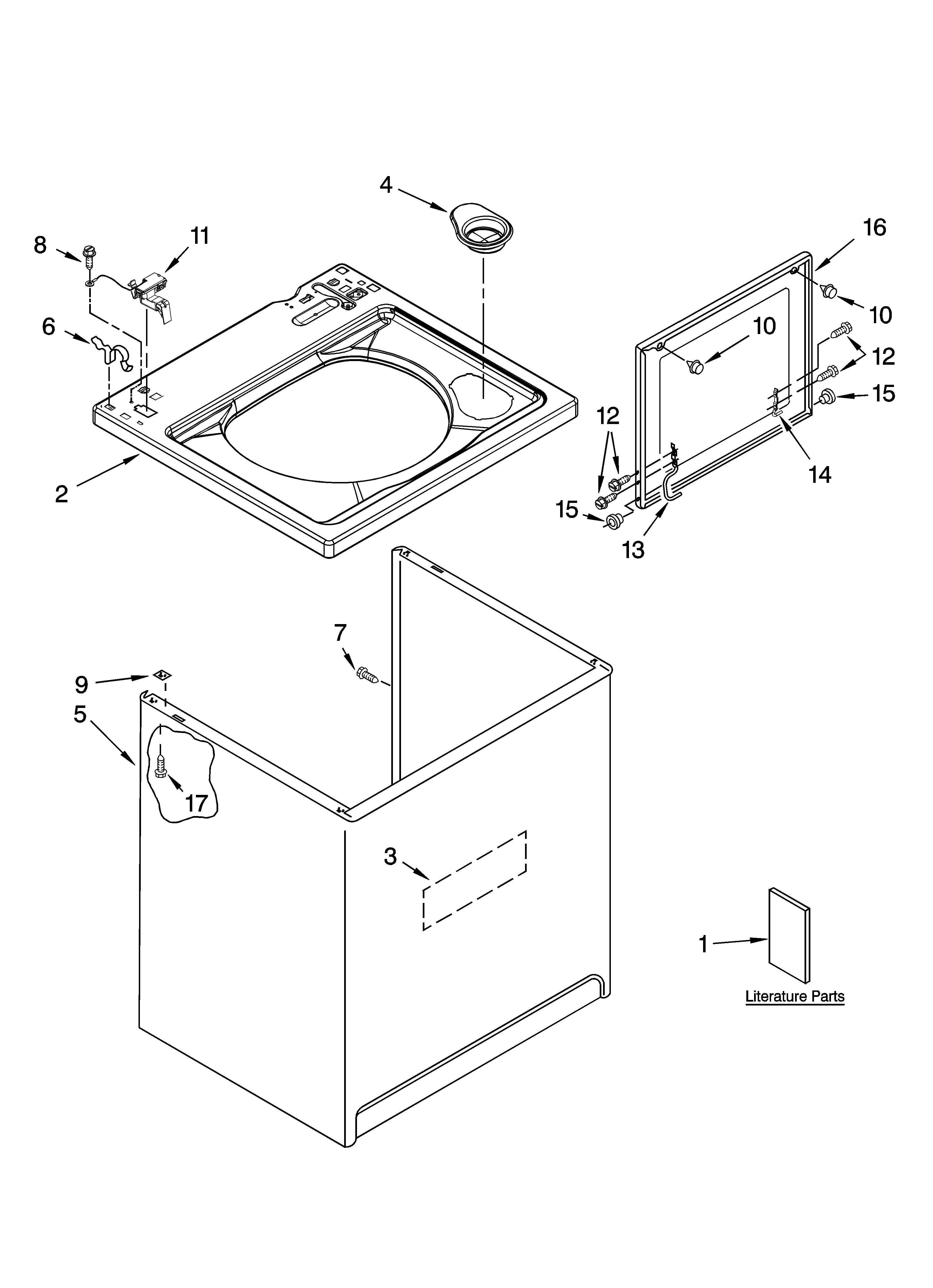 Top and cabinet parts