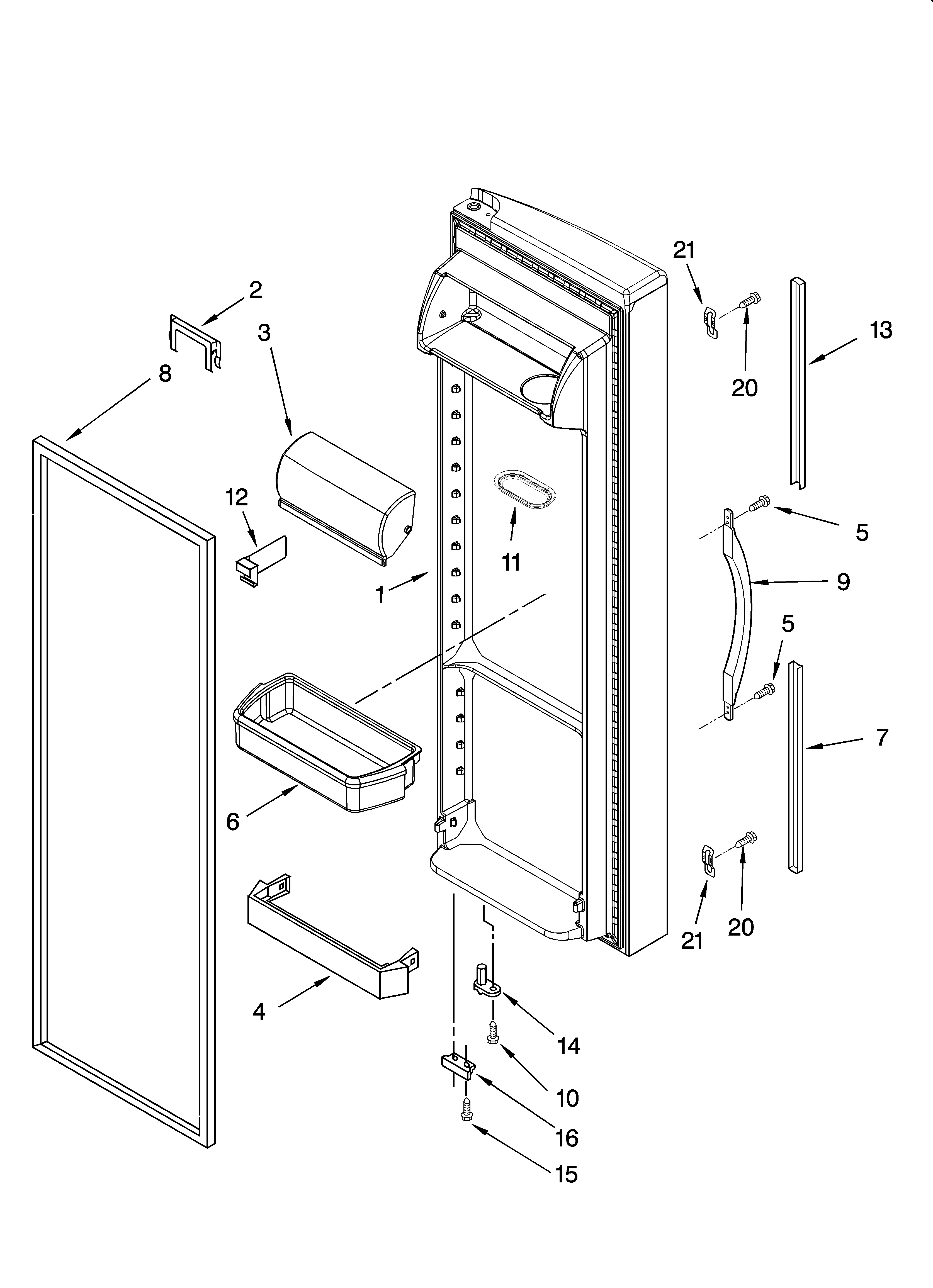 Refrigerator door parts