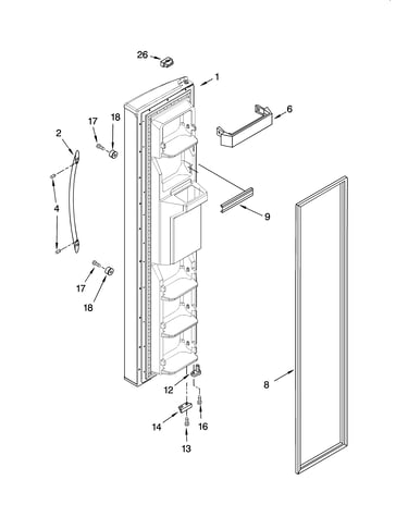 Freezer door parts