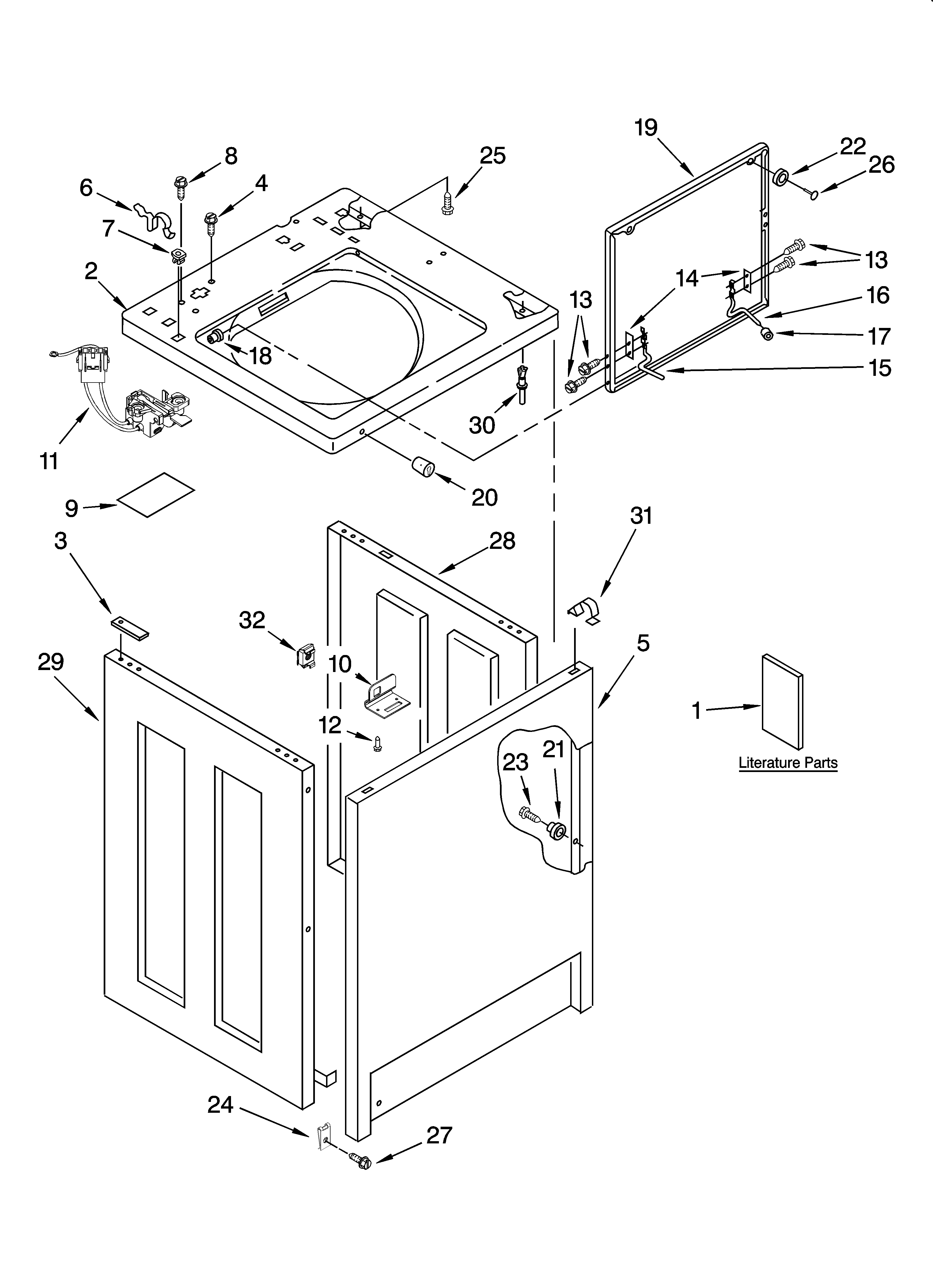 Top and cabinet parts
