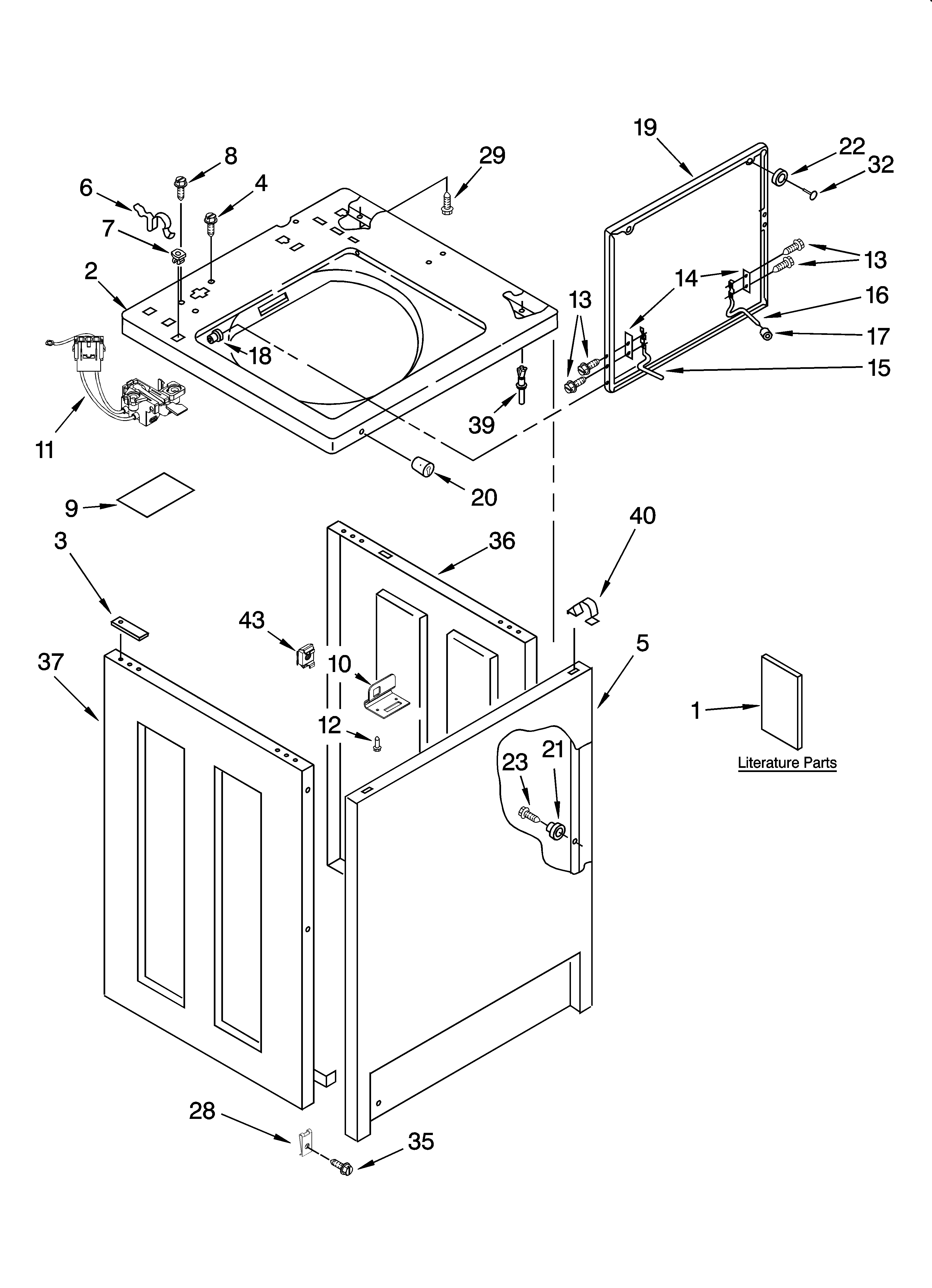 Top and cabinet parts