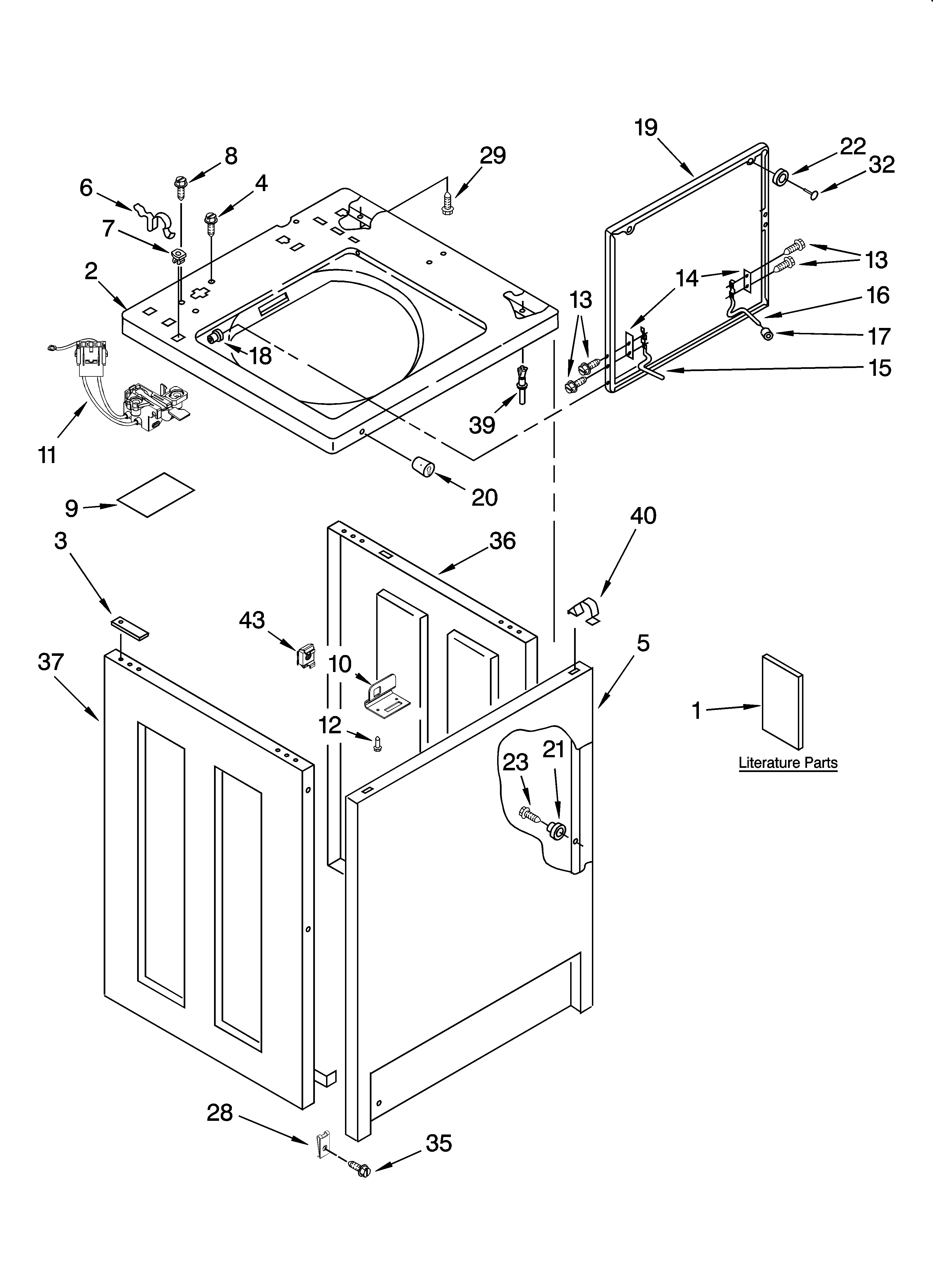 Top and cabinet parts