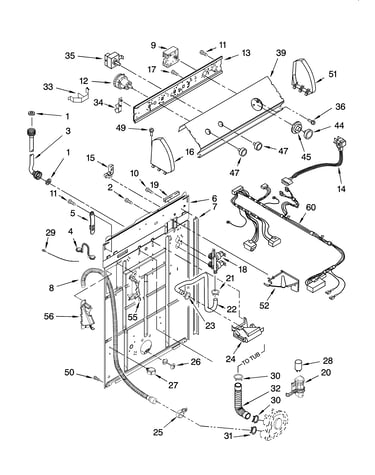 Control and rear panel parts