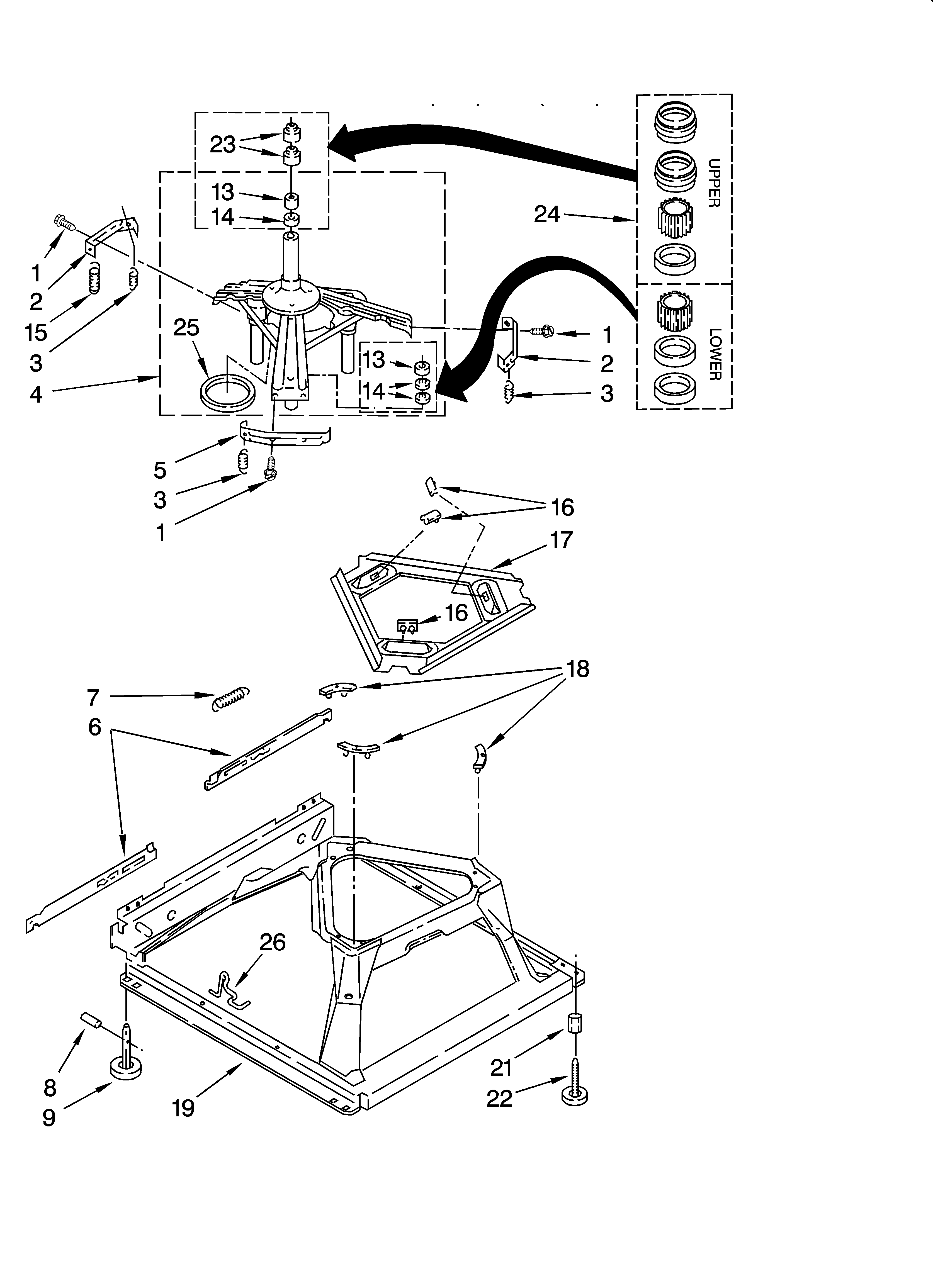 Machine base parts