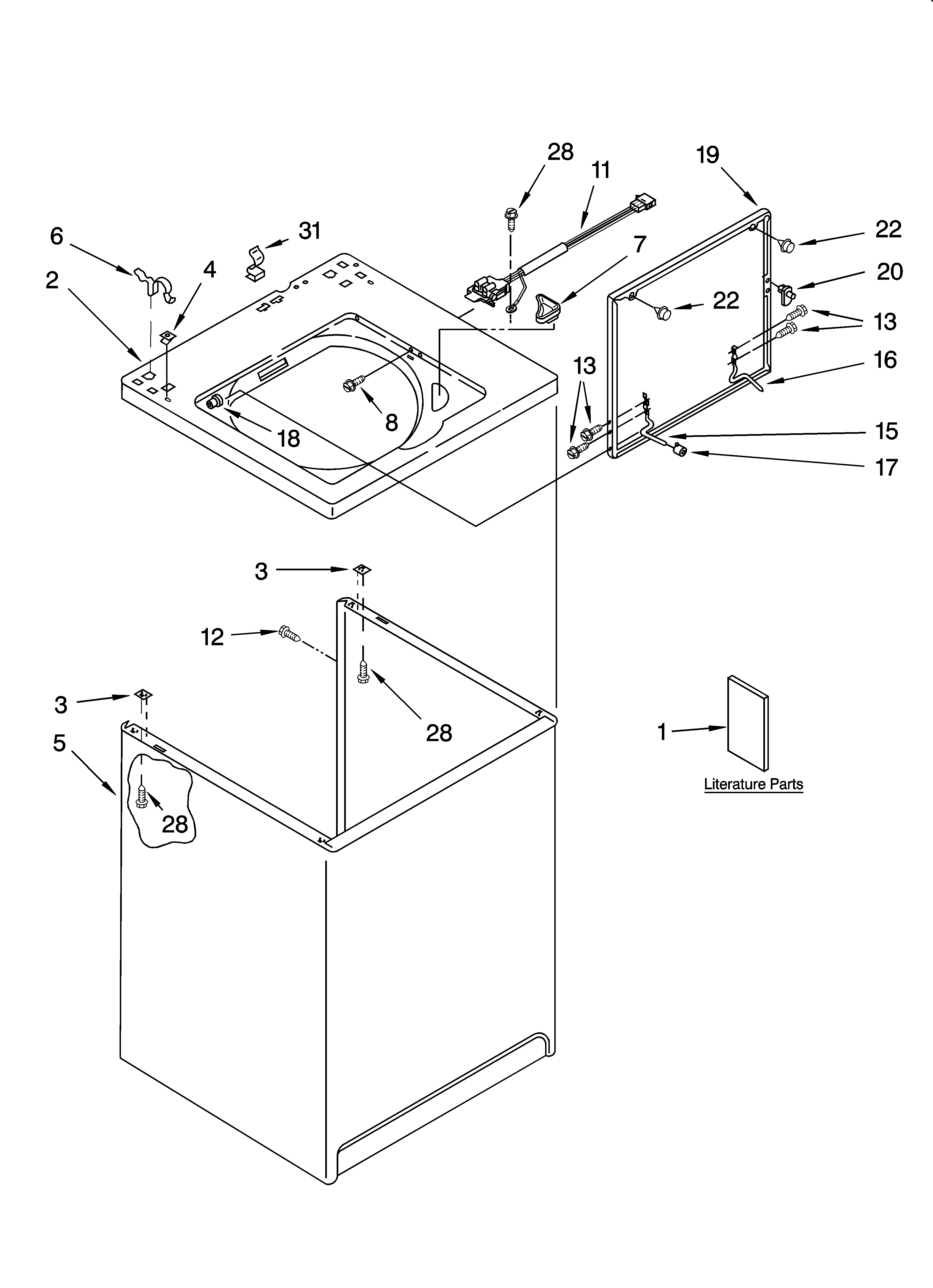 TOP AND CABINET PARTS