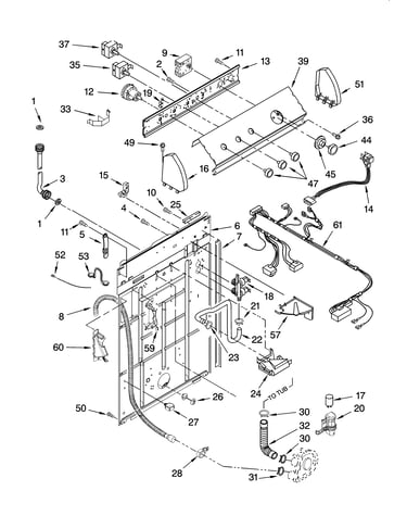 Controls and rear panel parts
