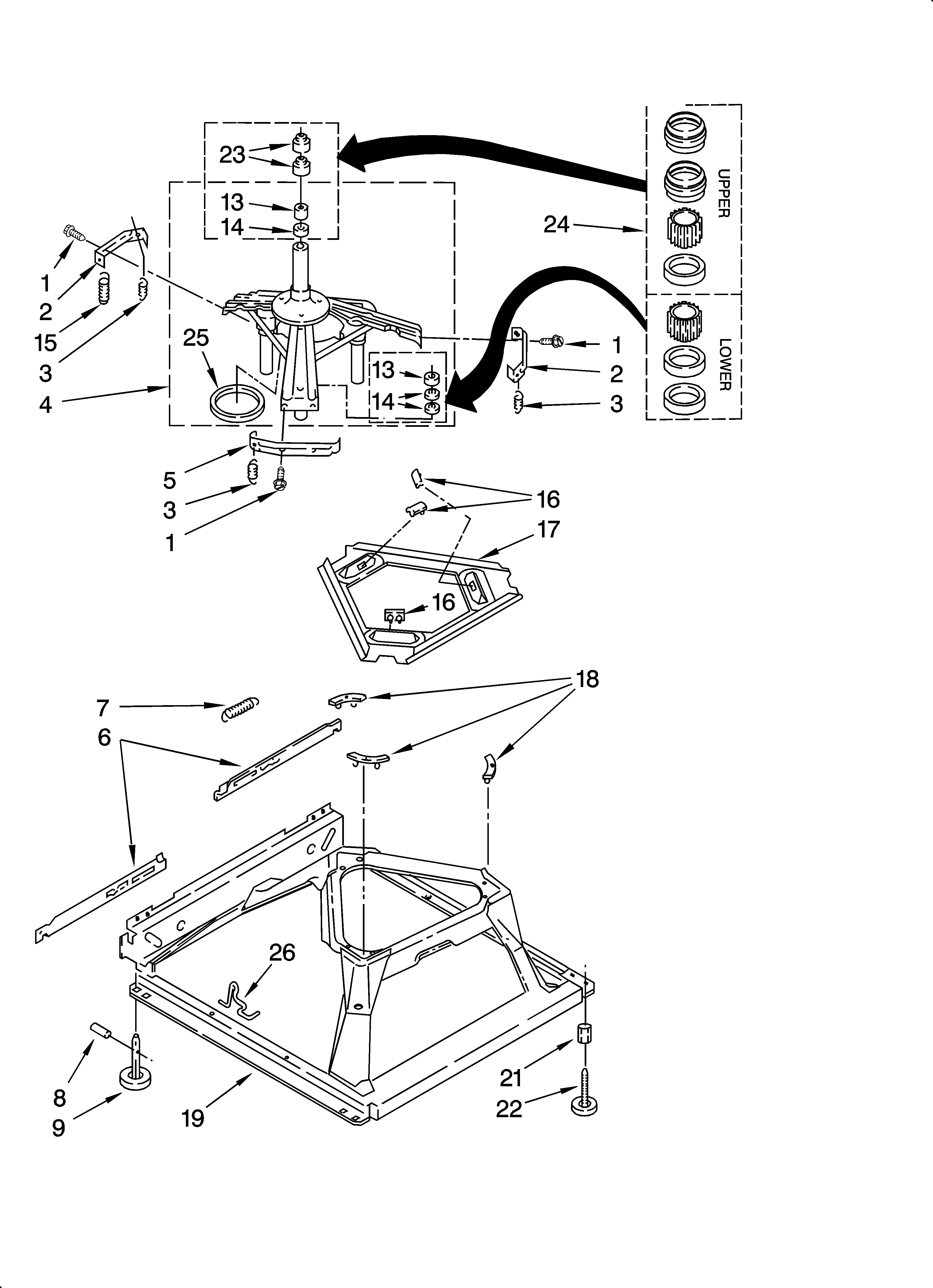 Machine base parts