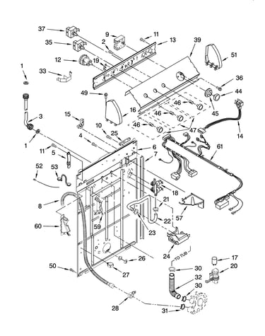 Controls and rear panel parts