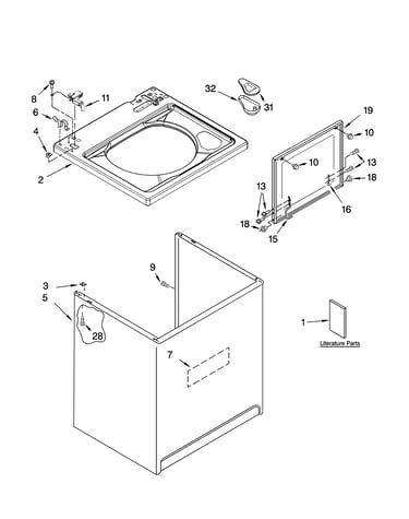 Top and cabinet parts