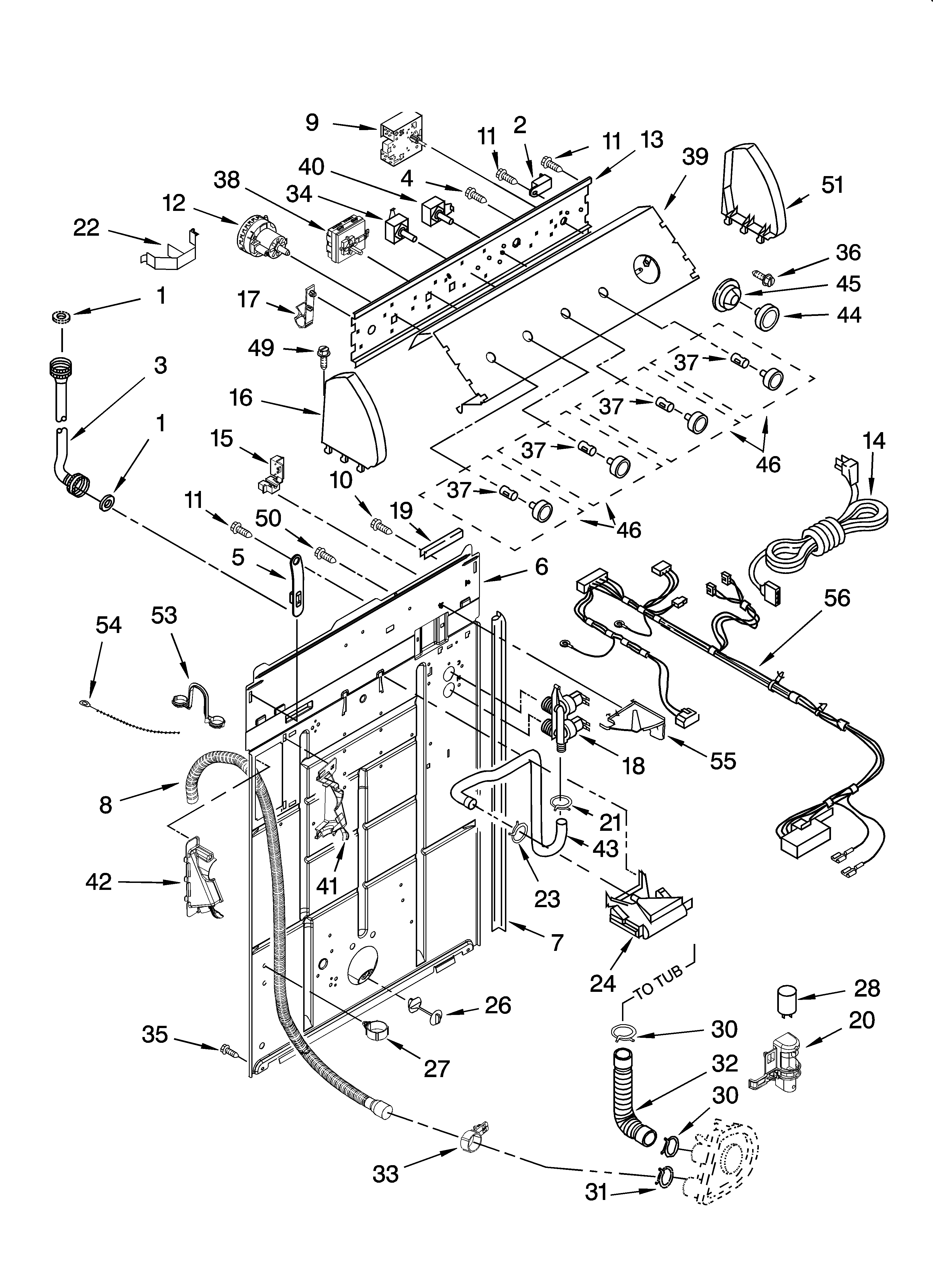 Controls and rear panel parts