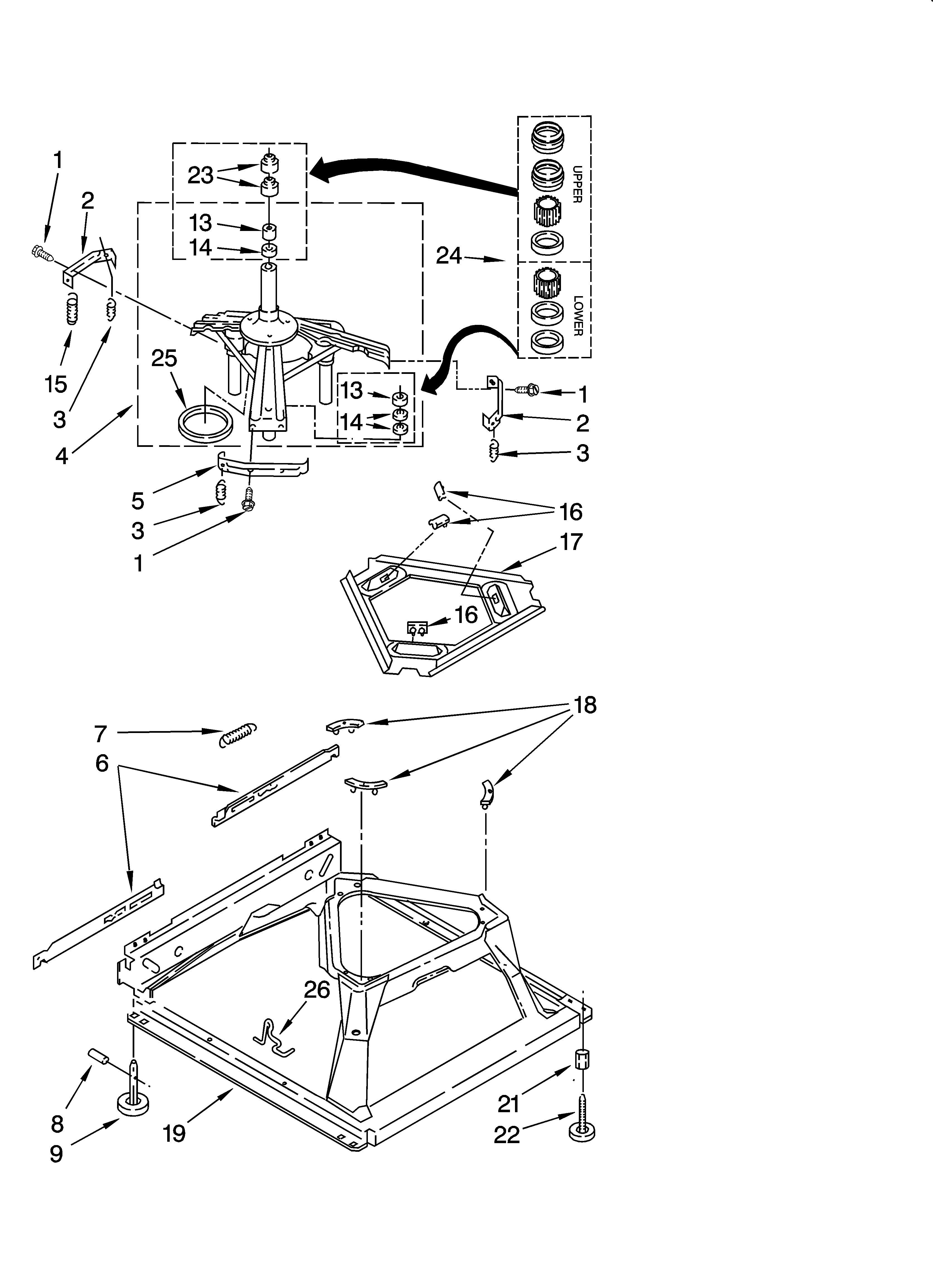 Machine base parts