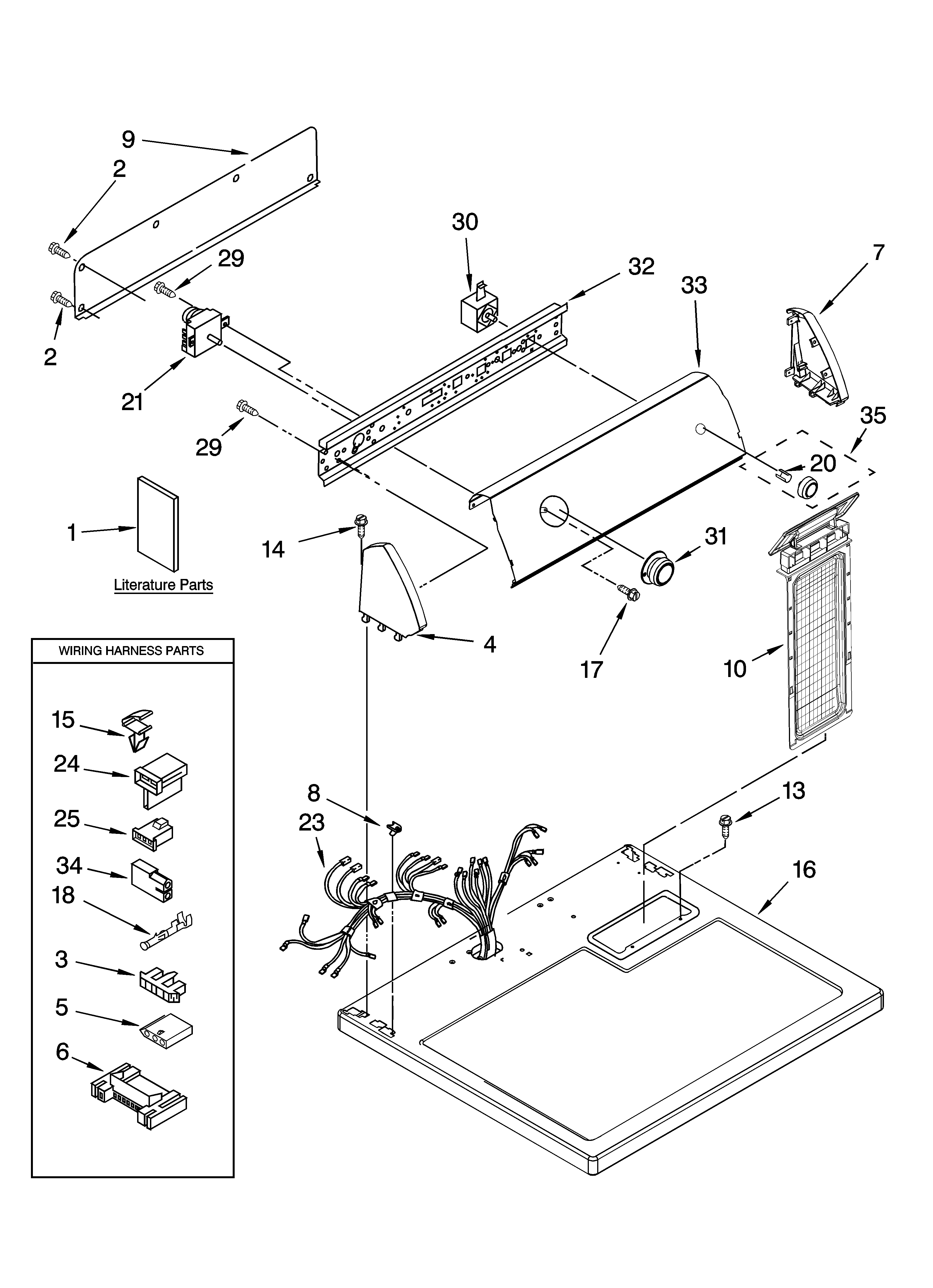 Top and console parts