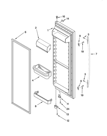 Refrigerator door parts