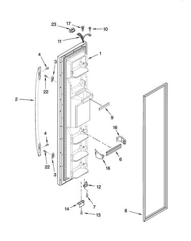 Freezer door parts