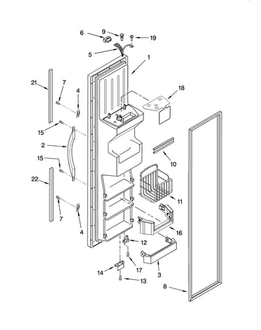 Freezer door parts