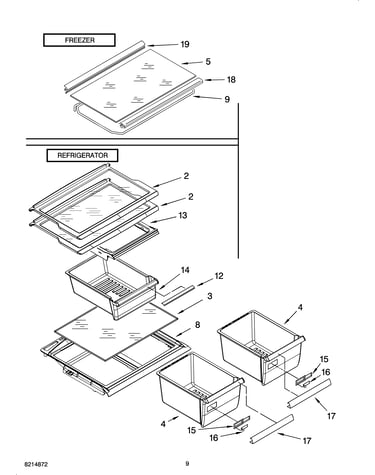 Shelf parts, optional parts (not included)