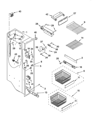 Freezer liner parts