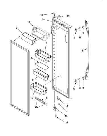 Refrigerator door parts