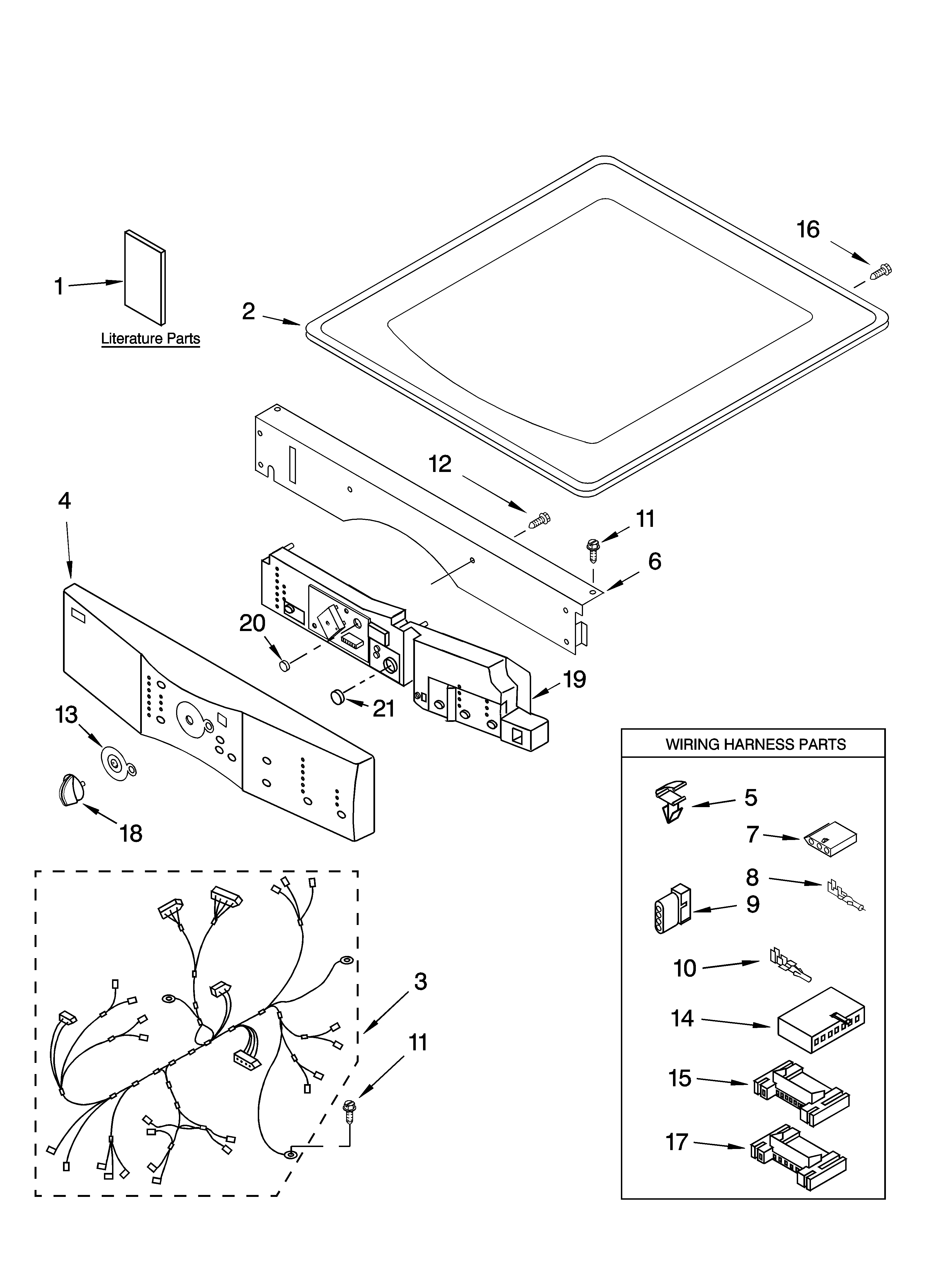 Top and console parts