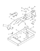 Burner box, gas valves, and switches