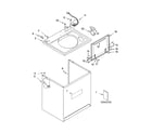Whirlpool LSQ8000LQ2 top and cabinet parts diagram