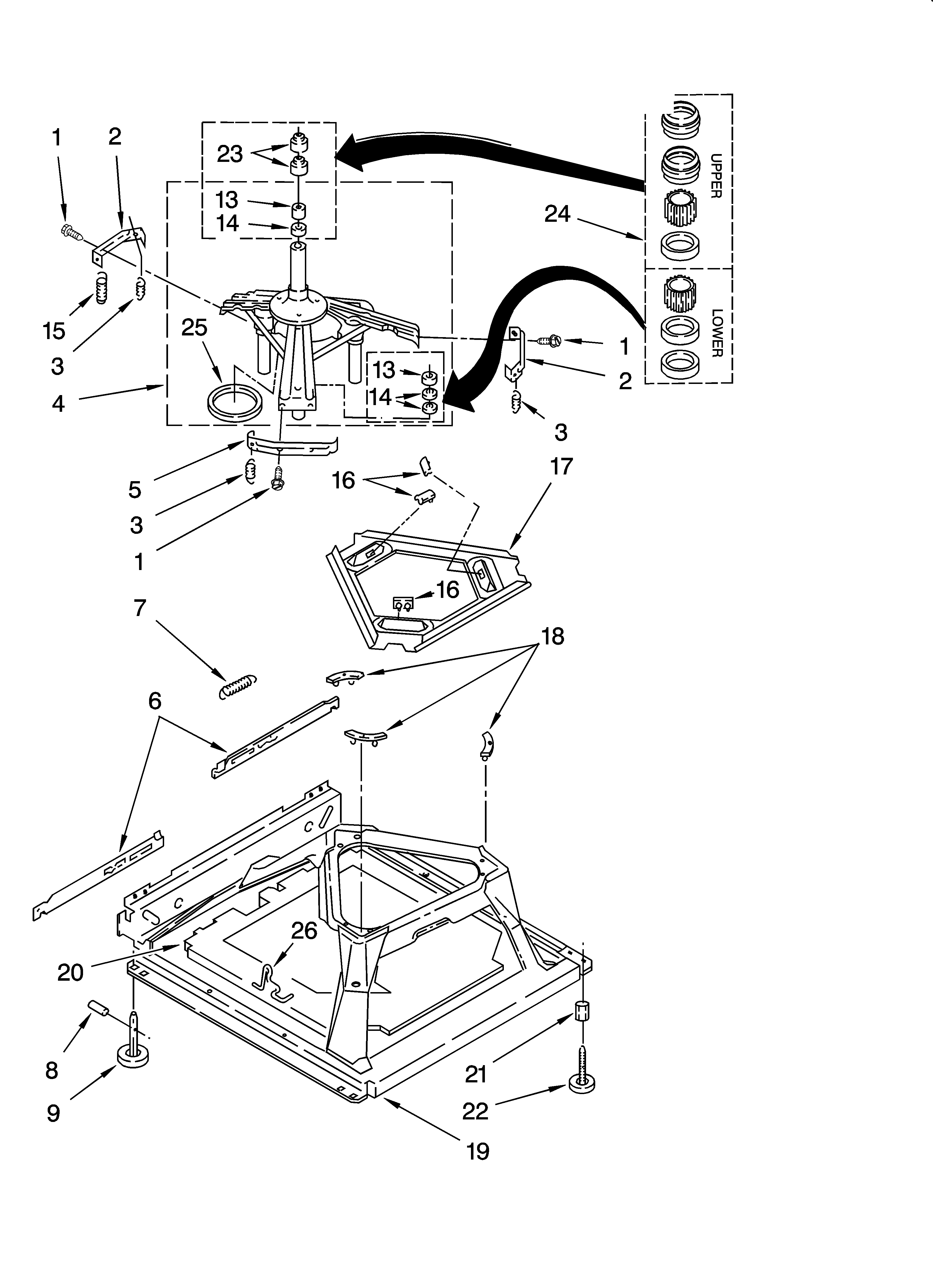 Machine base parts