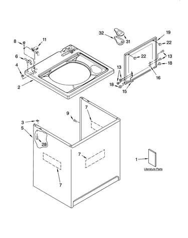 Top and cabinet parts