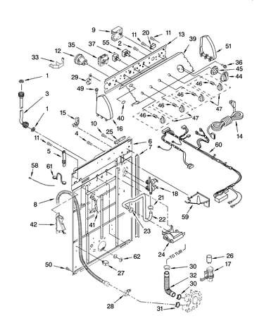 Controls and rear panel parts