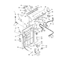 Whirlpool LSW9700PQ1 controls and rear panel parts diagram