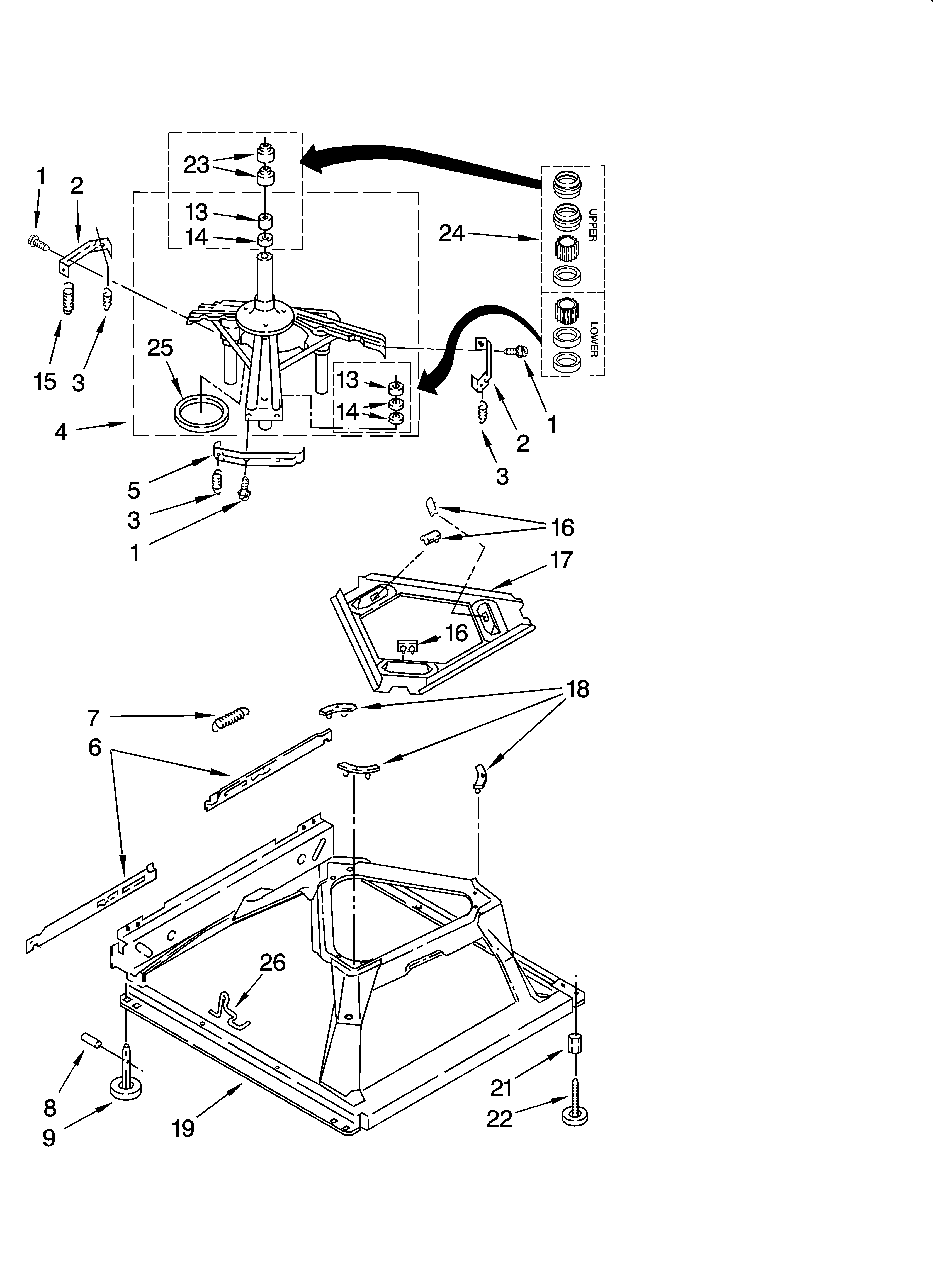 Machine base parts
