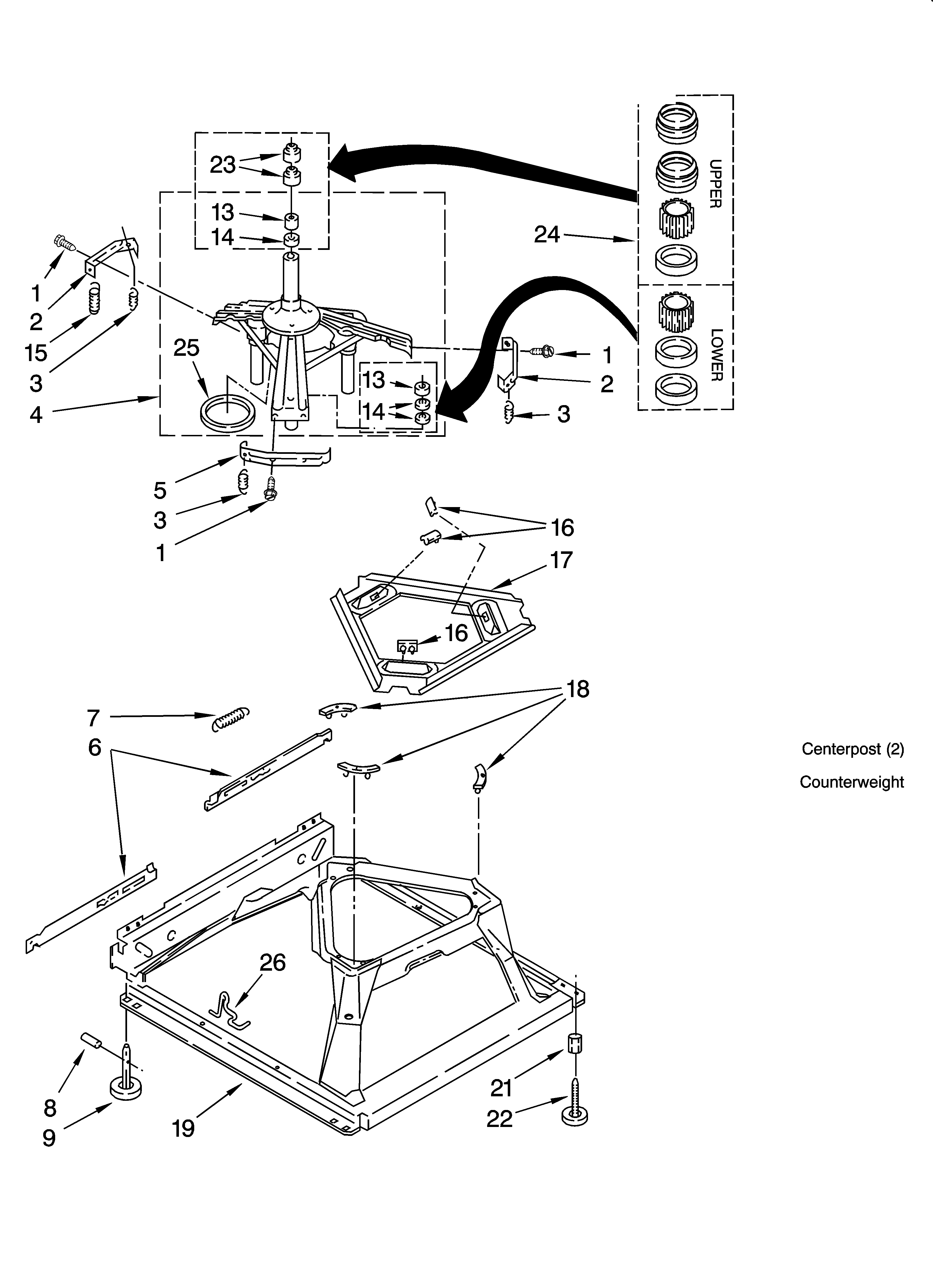 Machine base parts