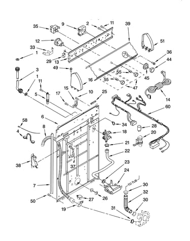 Control and rear panel parts