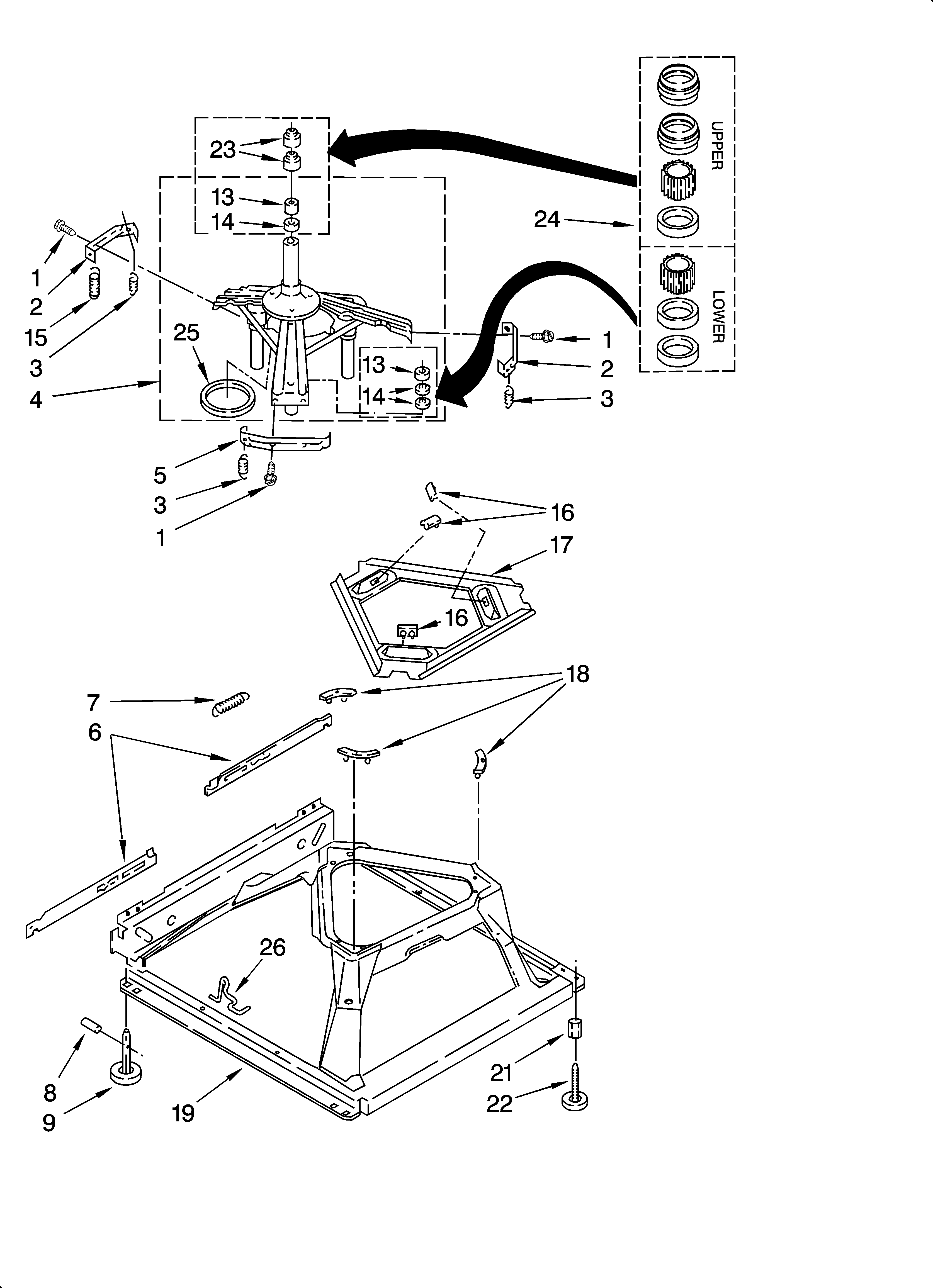 Machine base parts