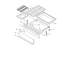 Whirlpool RF198LXMB0 drawer & broiler parts, optional parts diagram