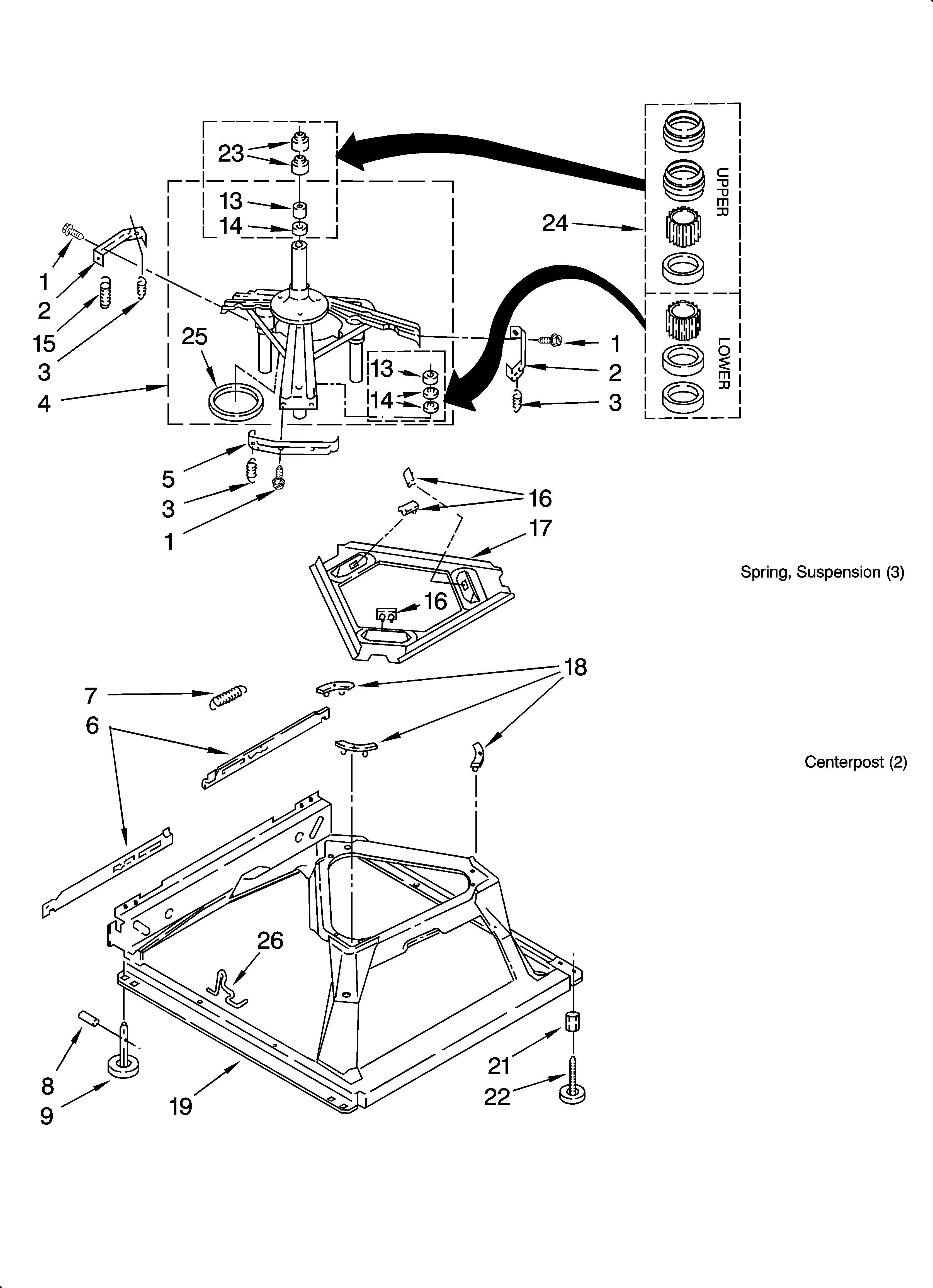Machine base parts